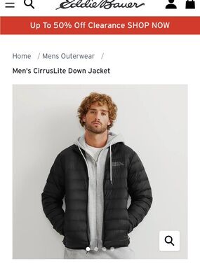 Eddie Bauer Black Men's Puffer Jacket